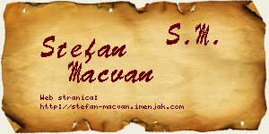 Stefan Mačvan vizit kartica